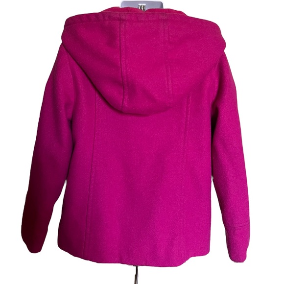 OLD NAVY | GIRLS PINK PEACOAT BUTTON HOODED COAT/JACKET SIZE XS - Picture 8 of 16